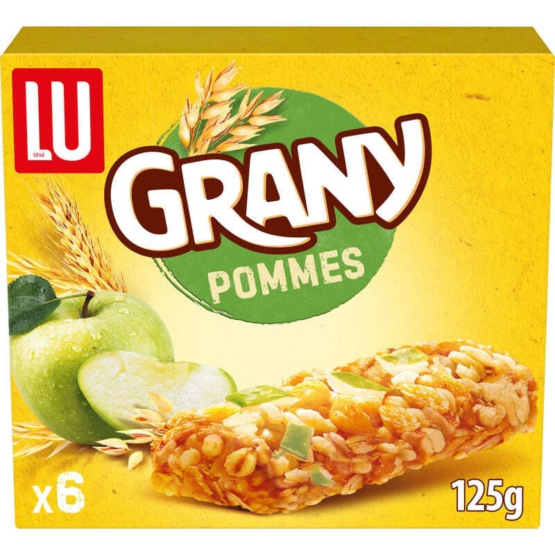 Lu Grany Barres de Céréales Pommes 125g