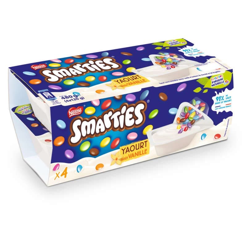 Smarties Yaourts pour enfants vanille 4x120g