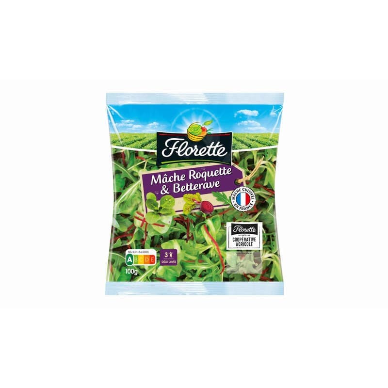 Florette Trio Mâche Roquette et Betterave 2x50g