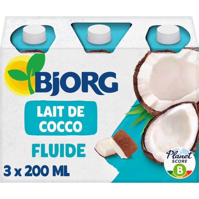 Bjorg Lait De Coco Fluide, Pauvre En Sel Bio 3x200ml