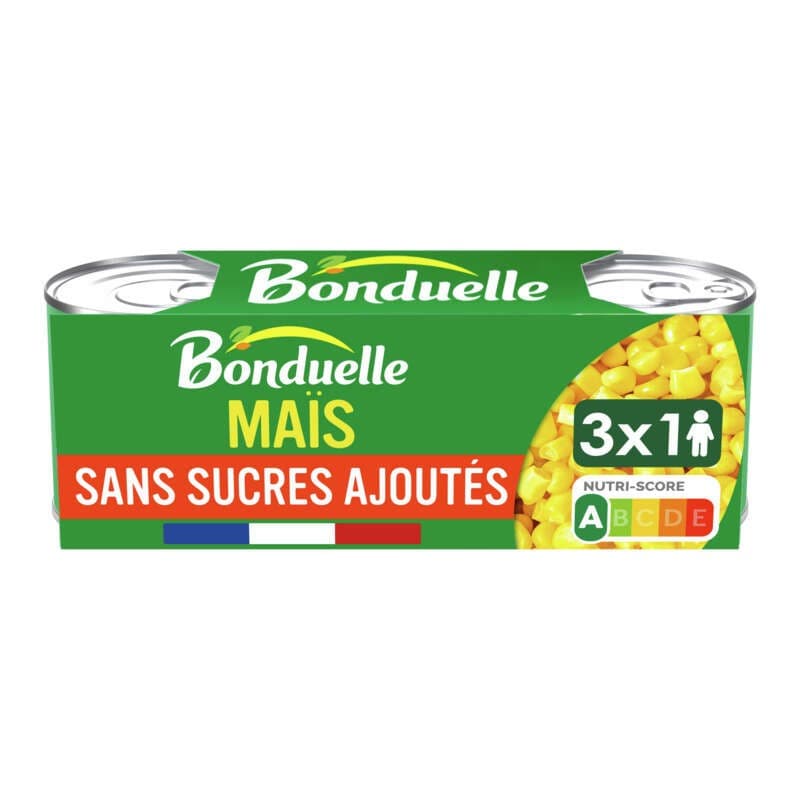 Bonduelle Maïs sans sucres ajoutés 3x140g