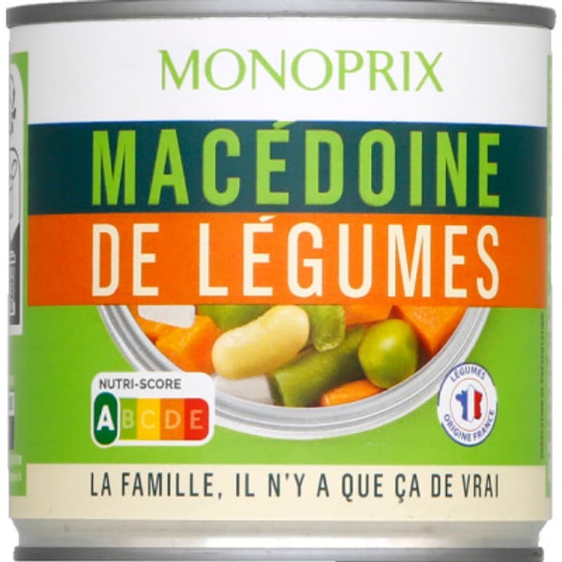 Monoprix Macédoine de légumes 265g