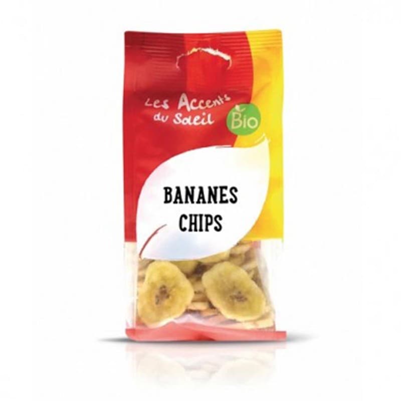 Les Accents du Soleil Chips de Banane bio 125g