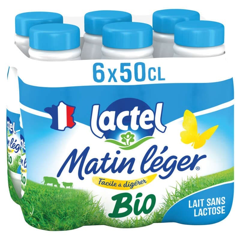 Matin Leger Lait Sans Lactose Bio 6x50cl