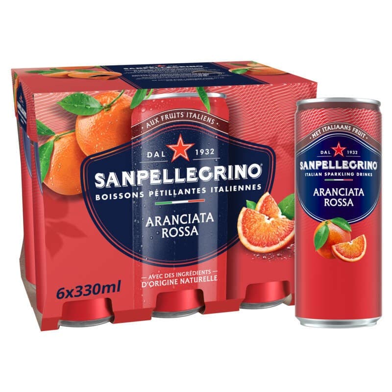 San Pellegrino Boisson Pétillante Orange Sanguine 6x33cl