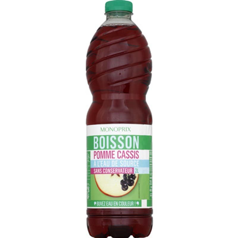 Monoprix Boisson Pomme Cassis À L'Eau De Source Sans Conservateur 2L