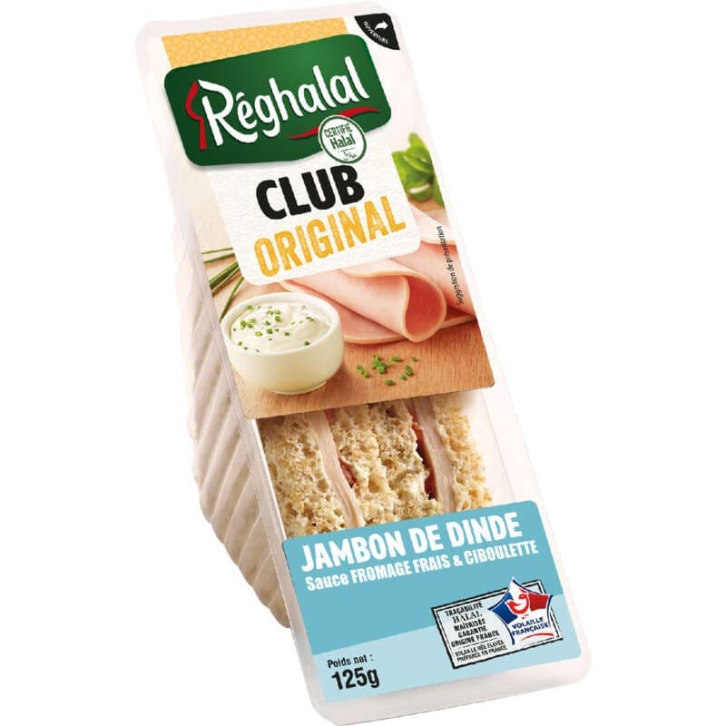 Reghalal Sandwich Club Dinde halal 125g