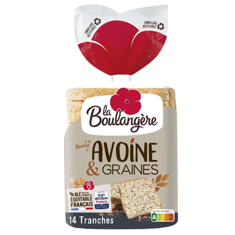 La Boulangère Pain de Mie Avoine et Graines 500g