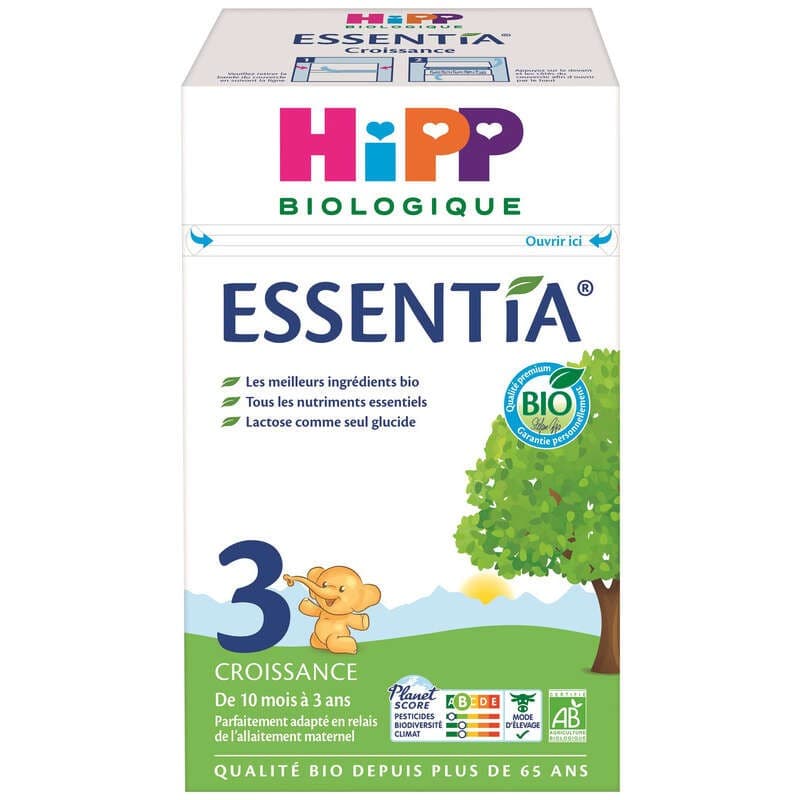 Hipp Biologique Lait 3 Essentia de 10 mois à 3 ans Bio 600g