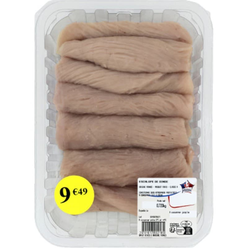 Gamme Neutre Escalopes de Dinde x6 720g
