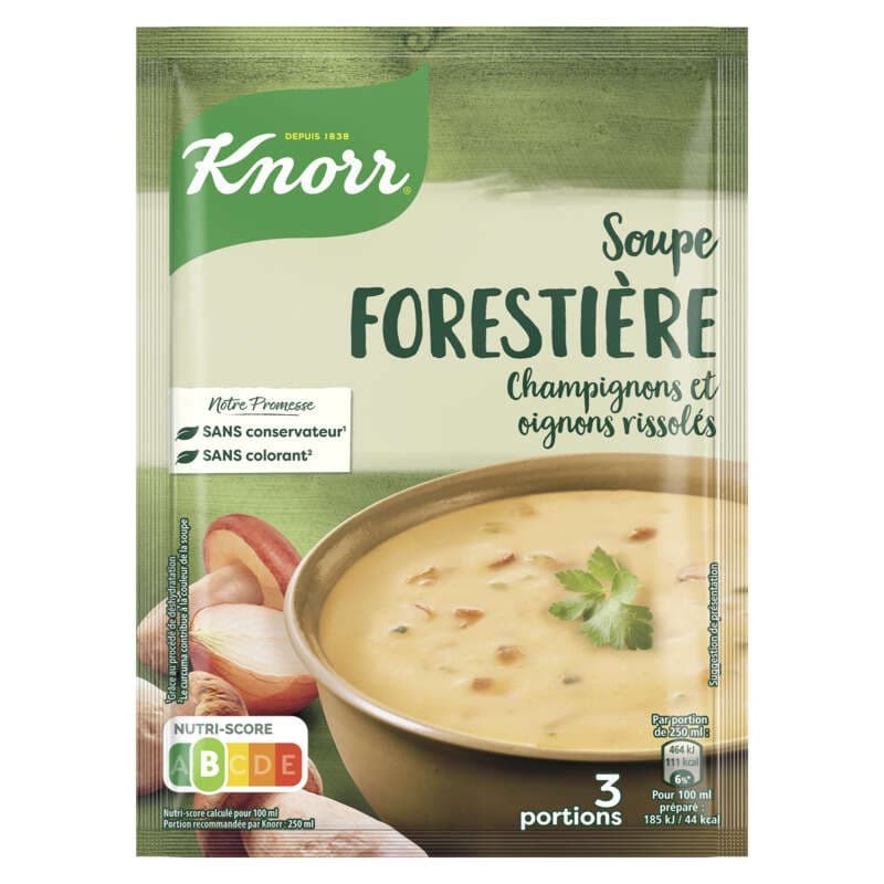 Knorr Soupe Déshydratée Forestière Champignons et Oignons 85g