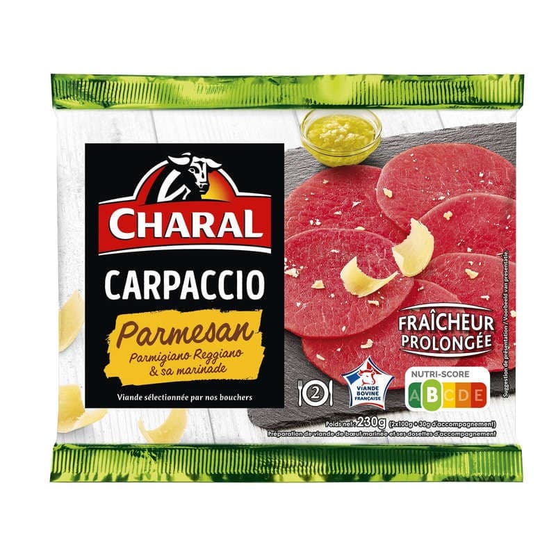 Charal Carpaccio Au Parmesan Et Son Huile D'Accompagnement 230g