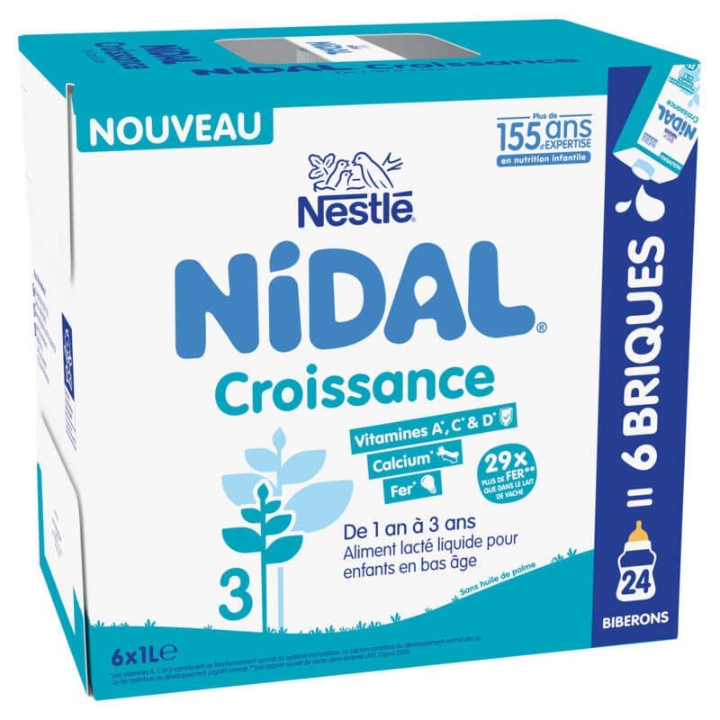 Nidal lait de croissance 6x1L