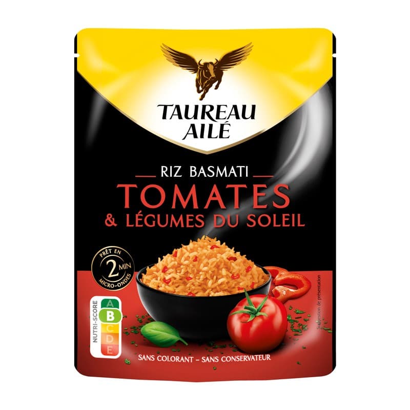 Taureau Ailé Riz Basmati Tomates & Légumes du Soleil 220g