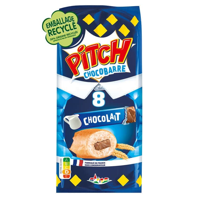 Pitch - Pitch Brioche choco barre lait - x8 300g