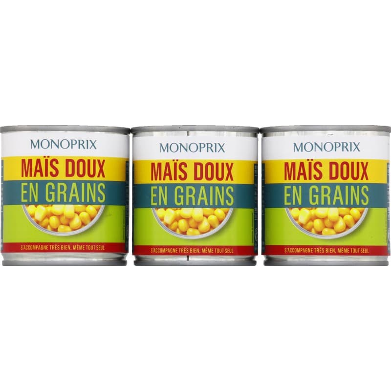 Monoprix Maïs doux 3x140g