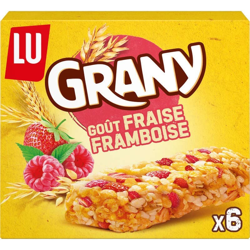 LU Grany Barres de céréales Fraises et Framboises 108g