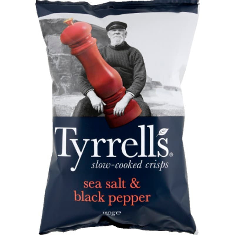 Tyrrell's Chips de pomme de terre sel et poivre 150g