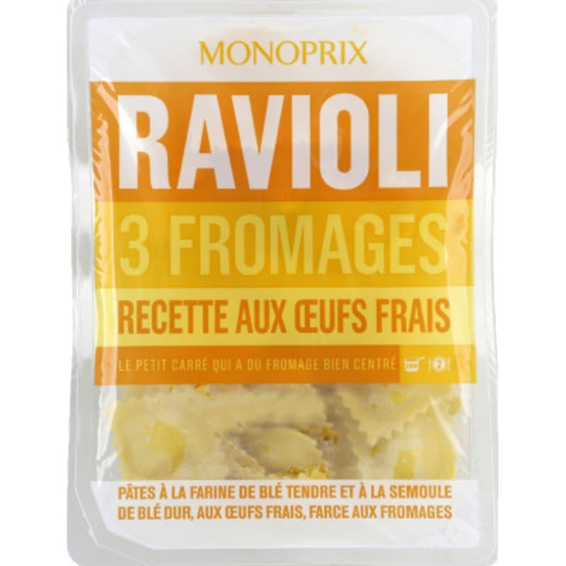 Monoprix Ravioli 3 fromages 300g