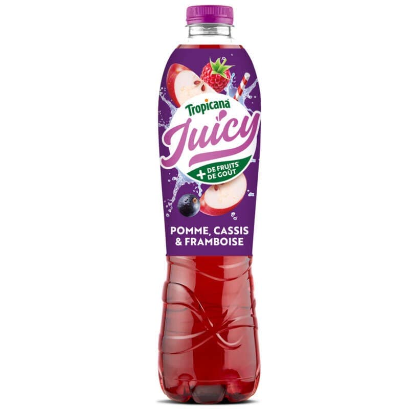 Tropicana Boisson aux fruits Juicy Pomme cassis framboise 1,5L