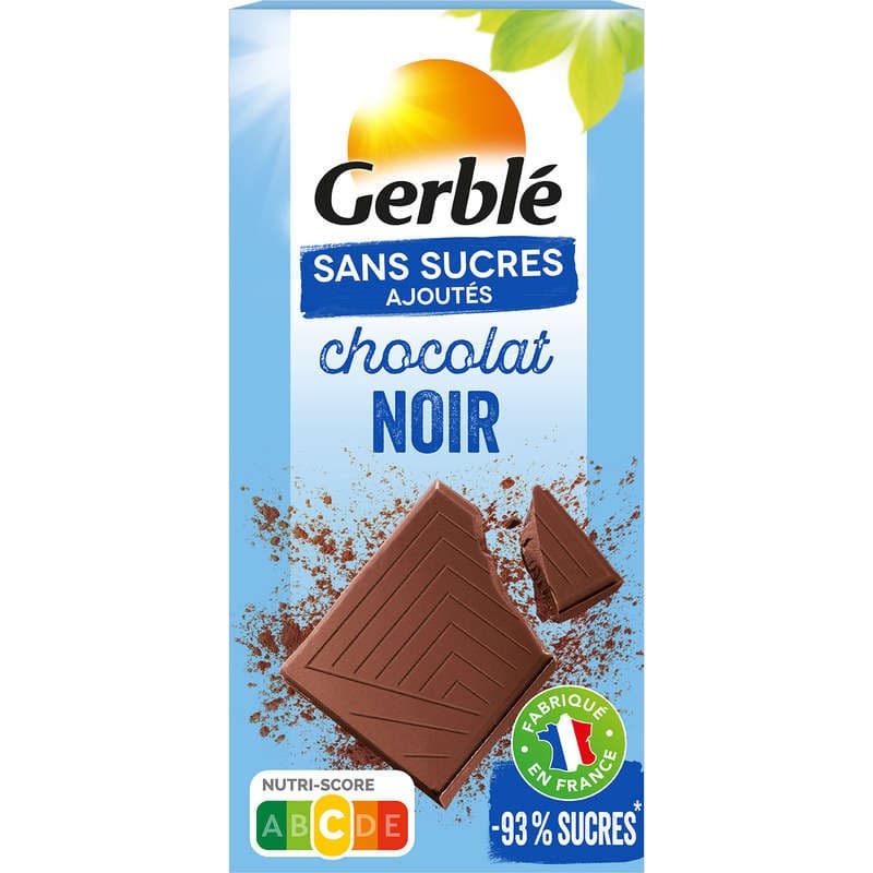 Gerblé Chocolat noir sans sucres ajoutés 80g