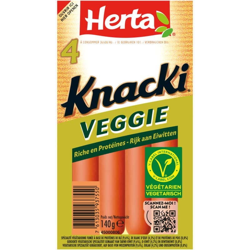 Herta Knacki Saucisses végétales x4