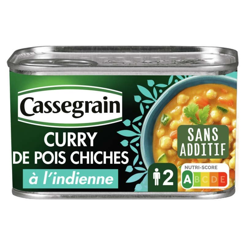 Cassegrain Curry de pois chiches a l'indienne 430g
