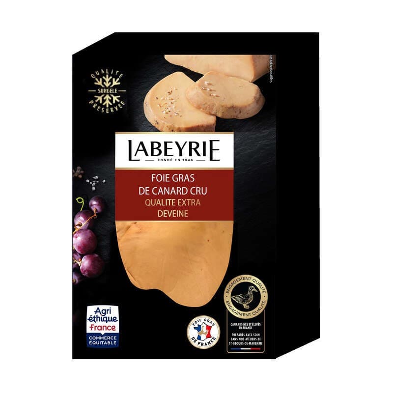 Labeyrie Foie gras de canard extra cru déveiné 400g