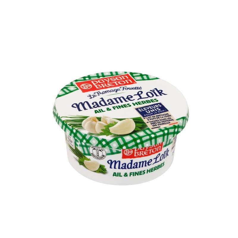 Paysan Breton Le Fromage Fouetté Mme Loik Ail Et Fines Herbes 150g