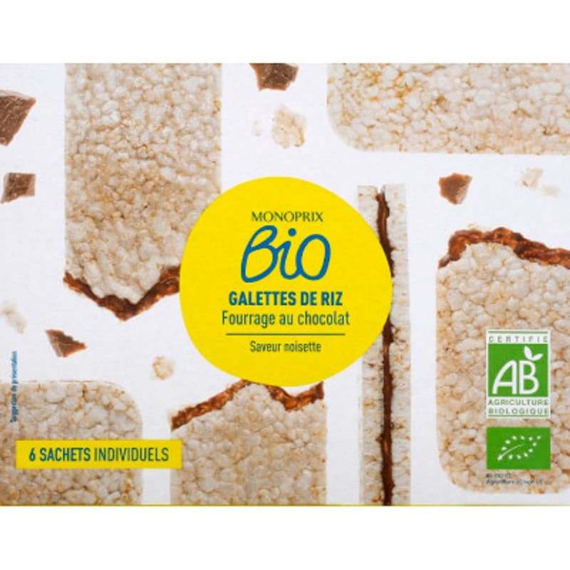 Monoprix Bio Galettes de Riz Fourrés 120g