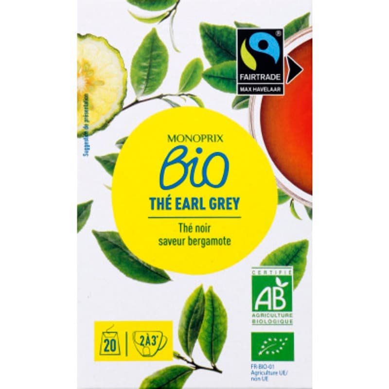 Monoprix Bio Thé Earl Grey 40g