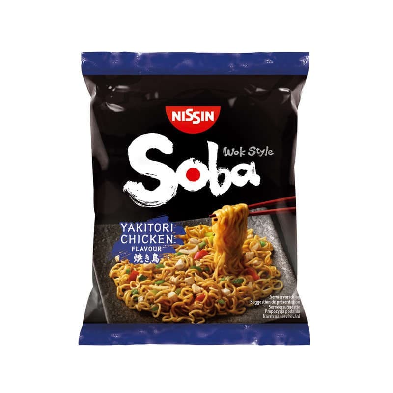 Nissin Soba Nouilles Yakitori Poulet Sachet 110g