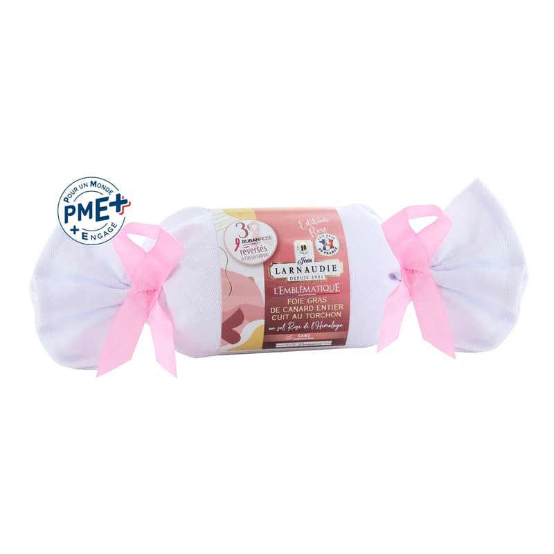 Larnaudie Foie Gras de Canard Entier cuit au Torchon au sel Rose 170g