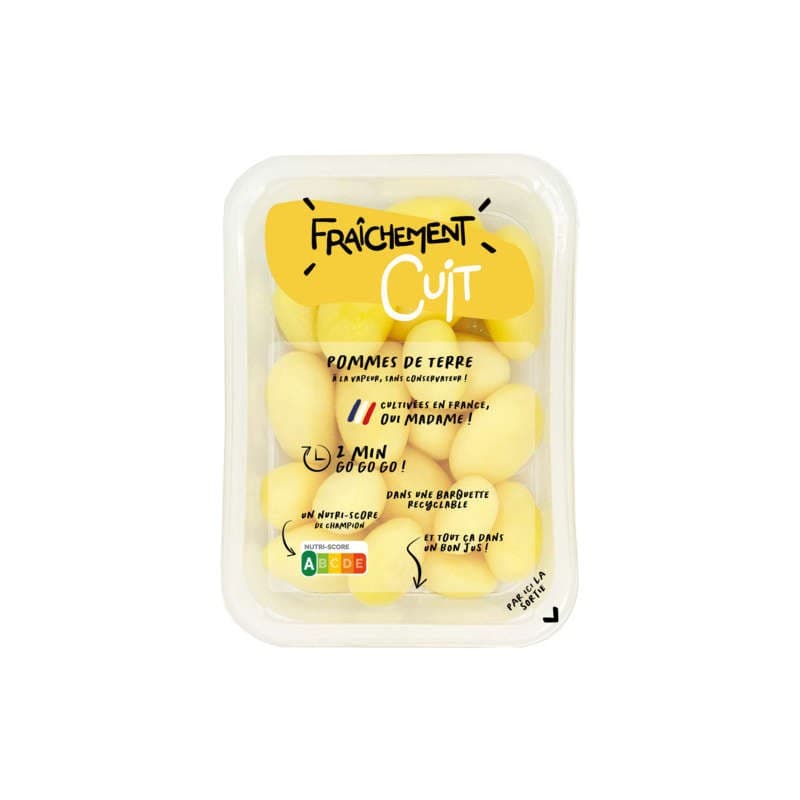 Pommes de Terre entières sans peau Fraîchement Cuit, 370g