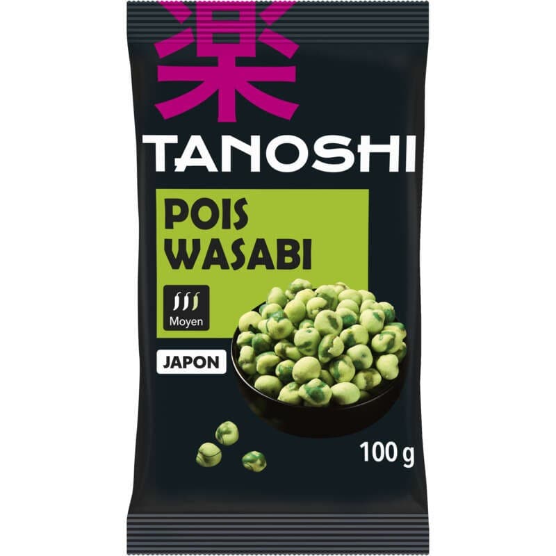 Tanoshi Pois wasabi, apéritif japonais 100g