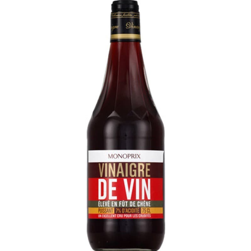 Monoprix Vinaigre de vin élevé en fût de chêne puissant 7% d'acidité