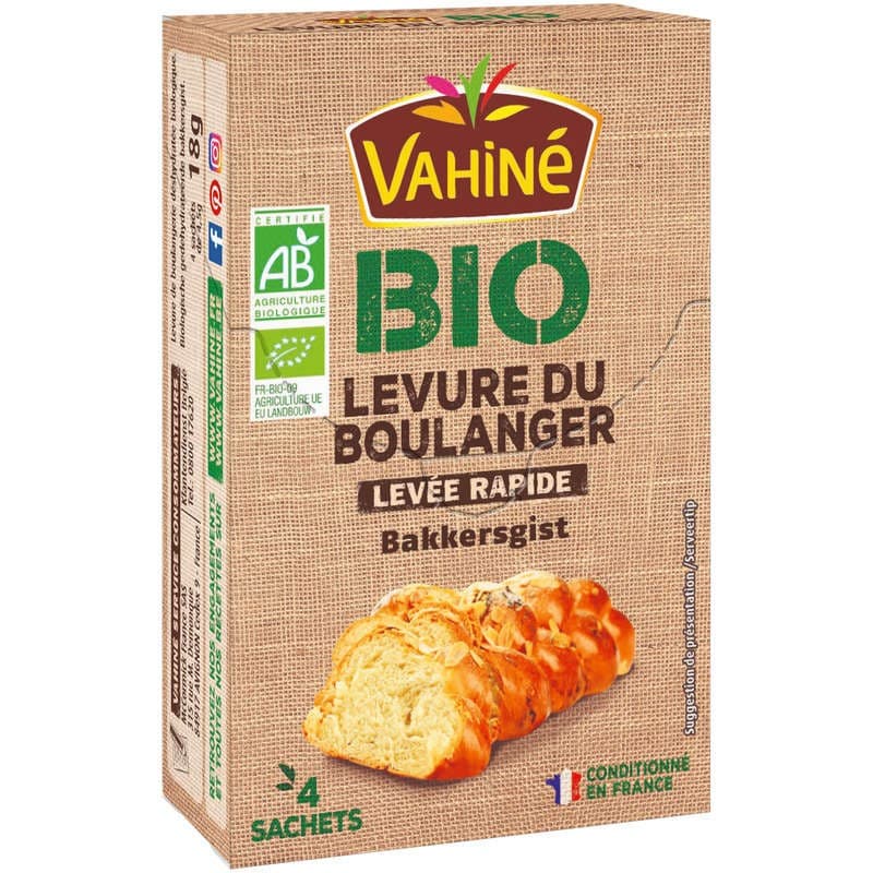 Vahiné Levure Du Boulanger Levée Rapide Bio Sachet 4X4.5G