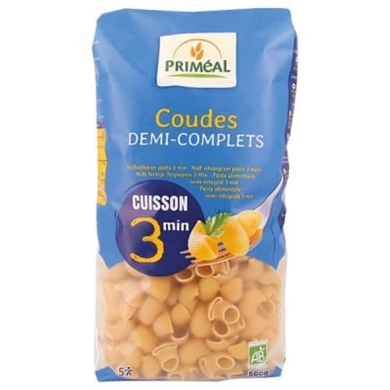 Primeal Coudes Demi-Complets Cuisson Rapide Bio 500g