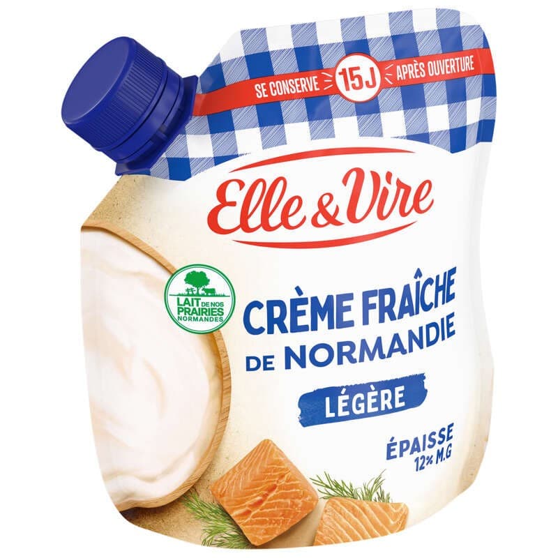 Elle & Vire Crème De Normandie Épaisse Légère 12% de Mg 33cl