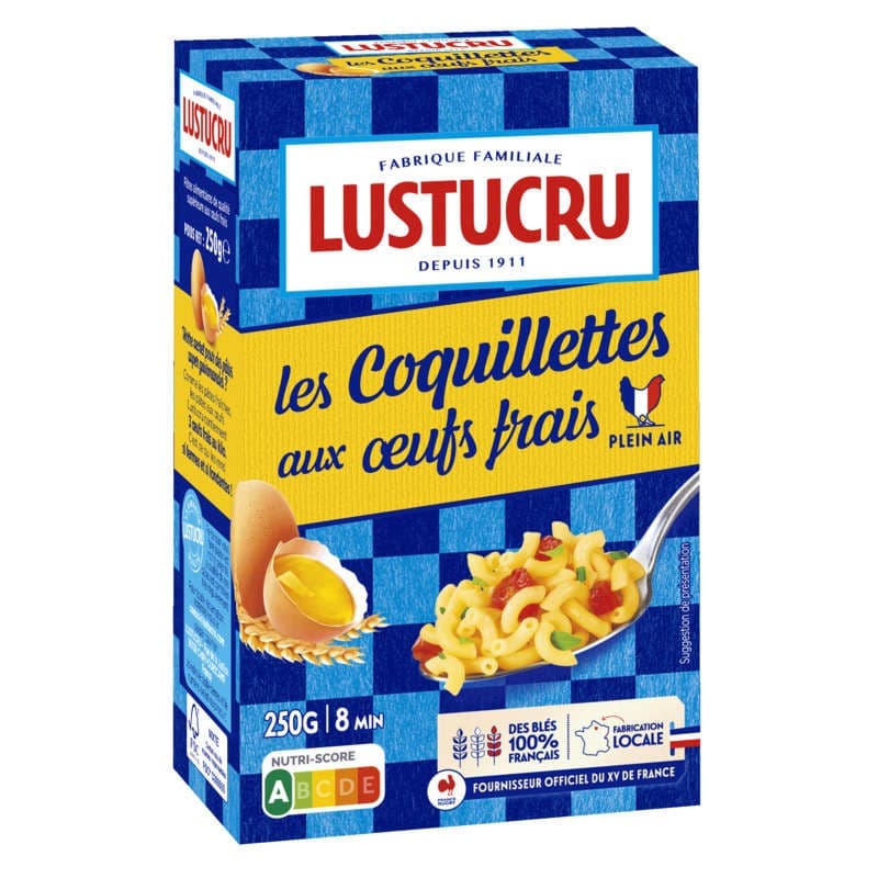 Lustucru Coquillettes Aux Œufs Frais 250g