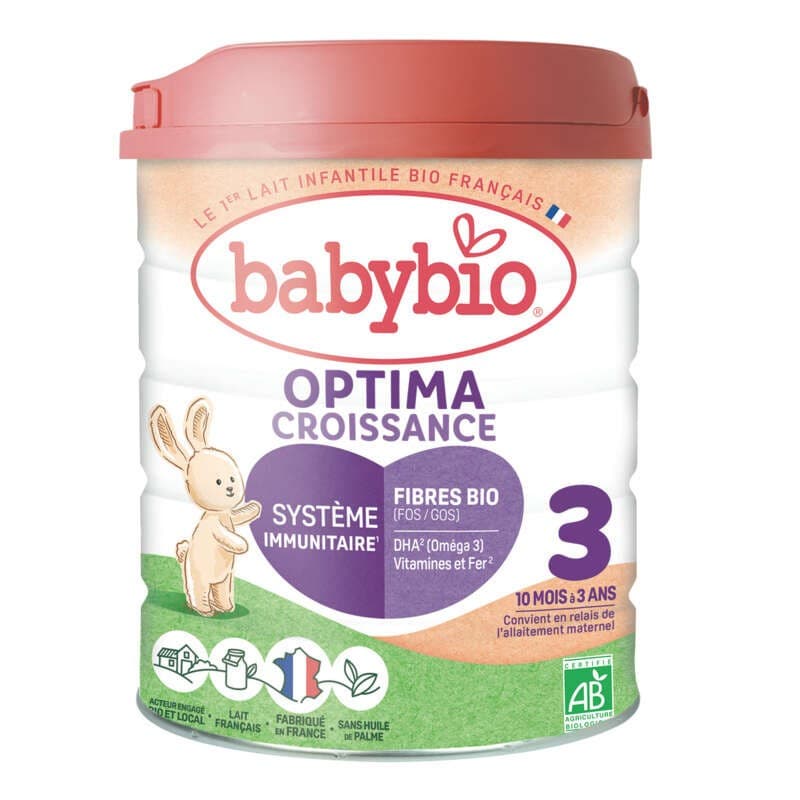 [Par Naturalia] Babybio Optima Croissance 3 Lait en poudre de 10 mois à 3 ans 800g