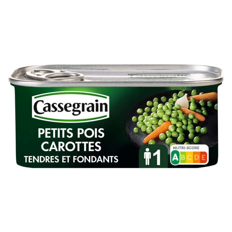 Cassegrain Petits Pois & Carottes Sélection Tendres & Fondants 130g