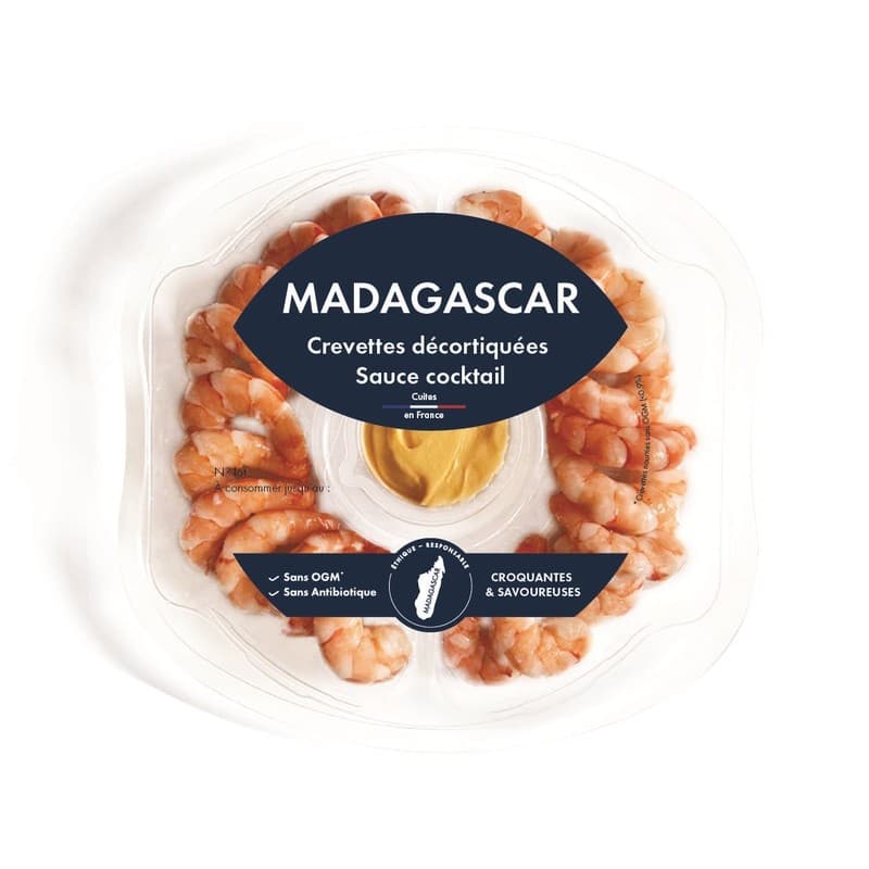 Madagascar Crevettes décortiquées sauce Cocktail 150g
