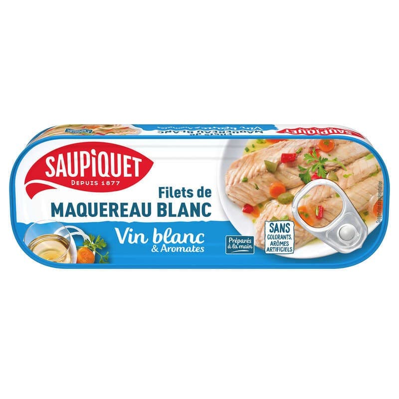 Saupiquet Filets de Maquereau Blanc & Vin Blanc Aromates 176g