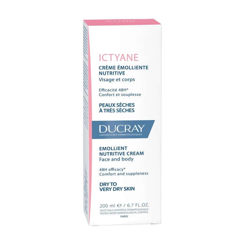 [Para] Ducray Ictyane Crème Emolliente Nutritive Visage et corps 200ml