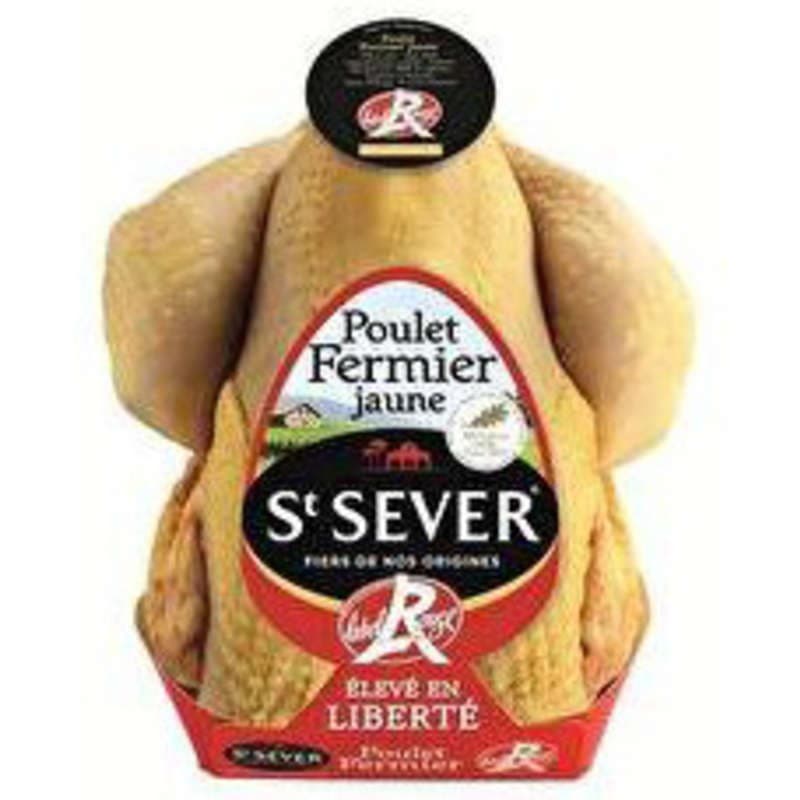 St Sever Poulet Fermier Jaune Label Rouge 1,2kg