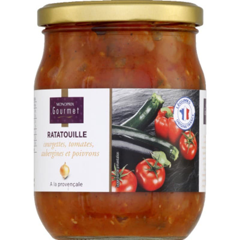 Monoprix Gourmet Ratatouille Courgettes,Tomates, Aubergines & Poivrons 520g