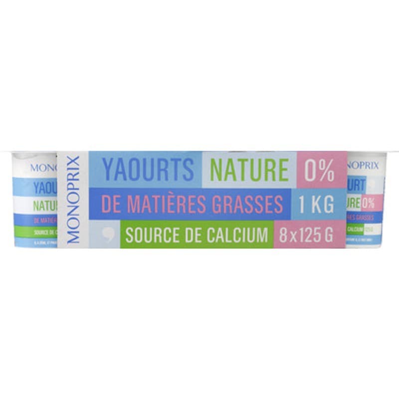 Monoprix Yaourt nature 0% 125g