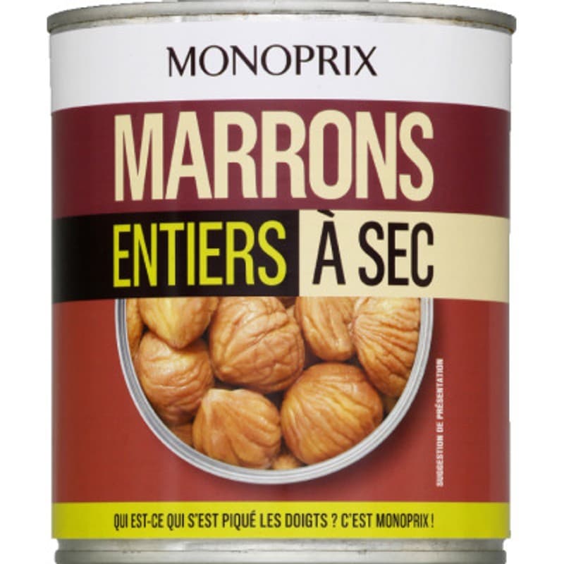 Monoprix Marrons entiers à l'étuvée 510g