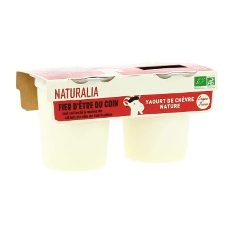 Naturalia Yaourt De Chèvre Nature Bio 2x125g